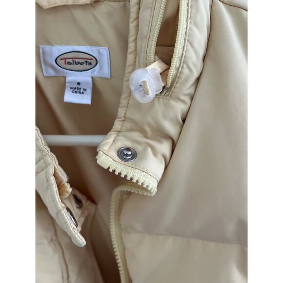 Talbots Womens Juniors S Quilted Puffer Vest Yellow Preppy Casual Winter - Picture 3 of 9
